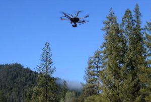 Professional UAS in use to support river restoration.