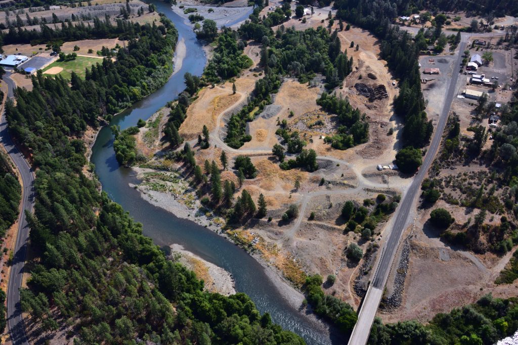 Lower Junction in 2016, two years after construction. Photo by Kenneth DeCamp, purchased by Trinity River Restoration Program, Bureau of Reclamation.