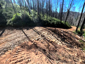 24 rolling dips were installed to reduce sediment runoff and improve road drainage. (Five Counties Salmonid Conservation Program)